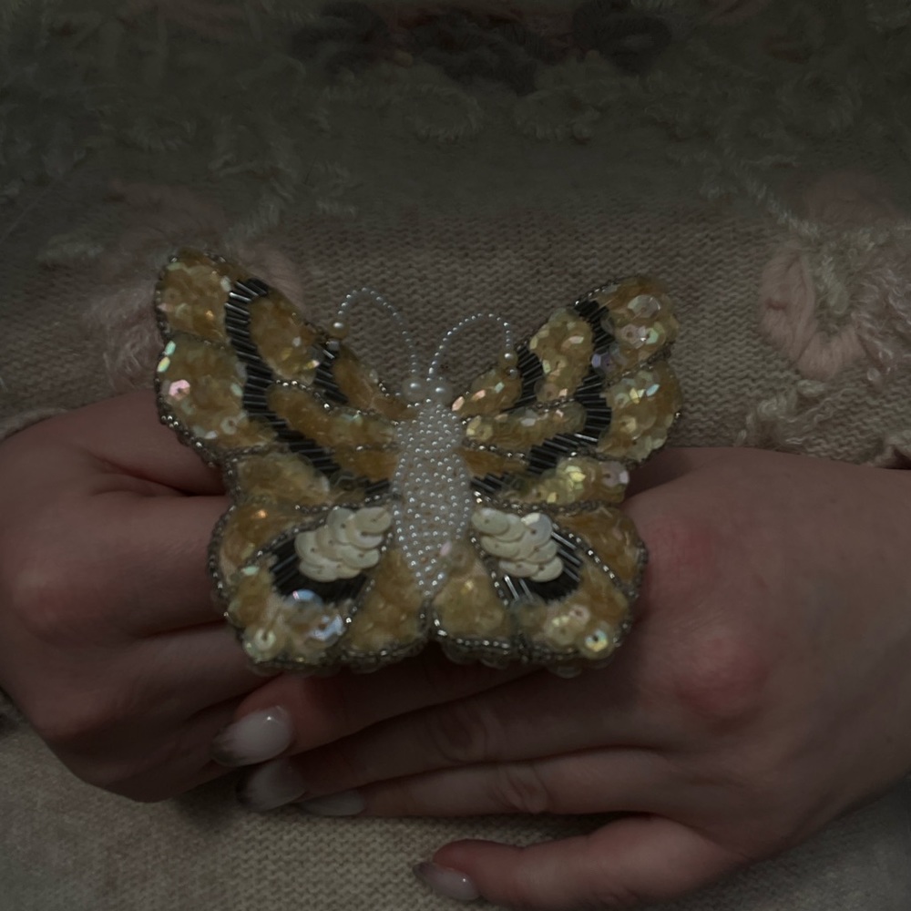 🤍Vintage beaded brooch “ Butterfly”🤍
